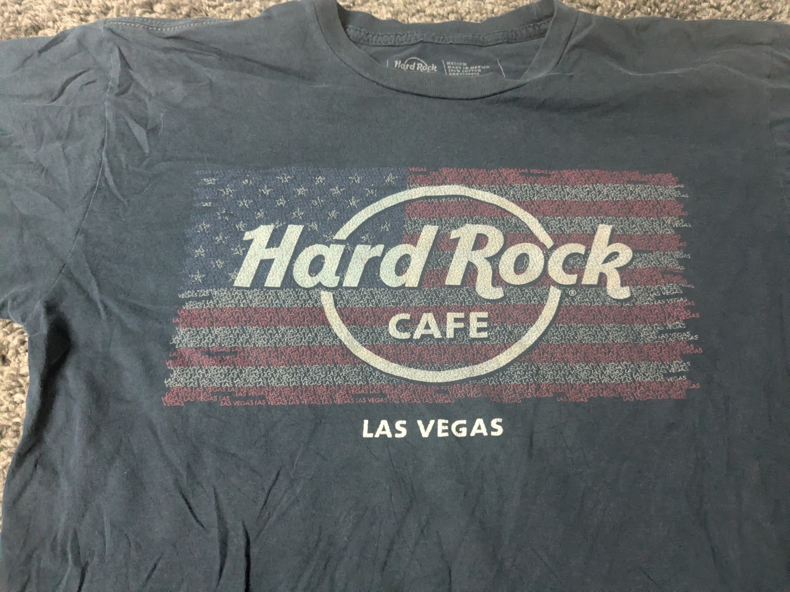 Hard Rock Cafe Las Vegas T Shirt Men's M Navy Blue Short Sleeve gallery