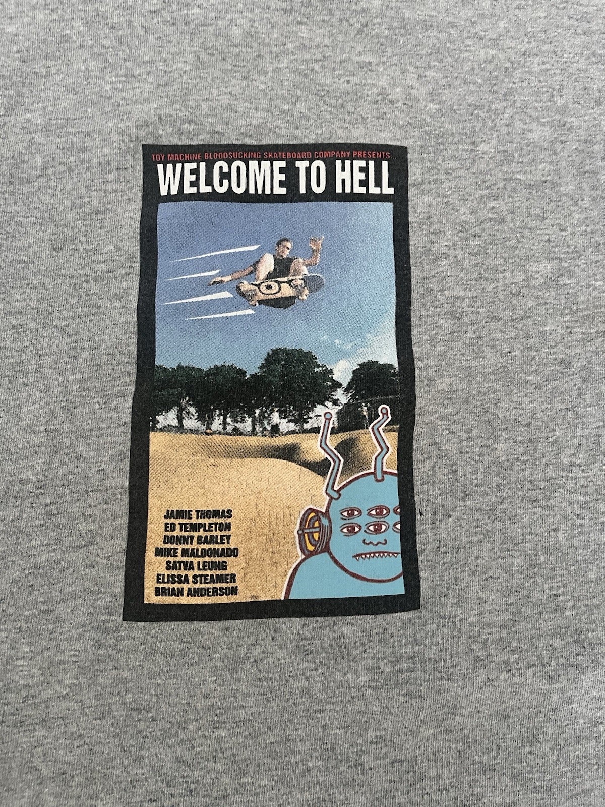 Supreme x Toy Machine “Welcome To Hell” Mens T-Shirt Size XL gallery