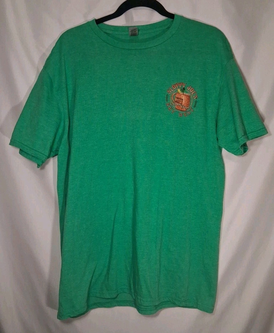 Large Sloppy Joe's Sloppy Ginger Best Mule In Town Key West Green T-Shirt gallery