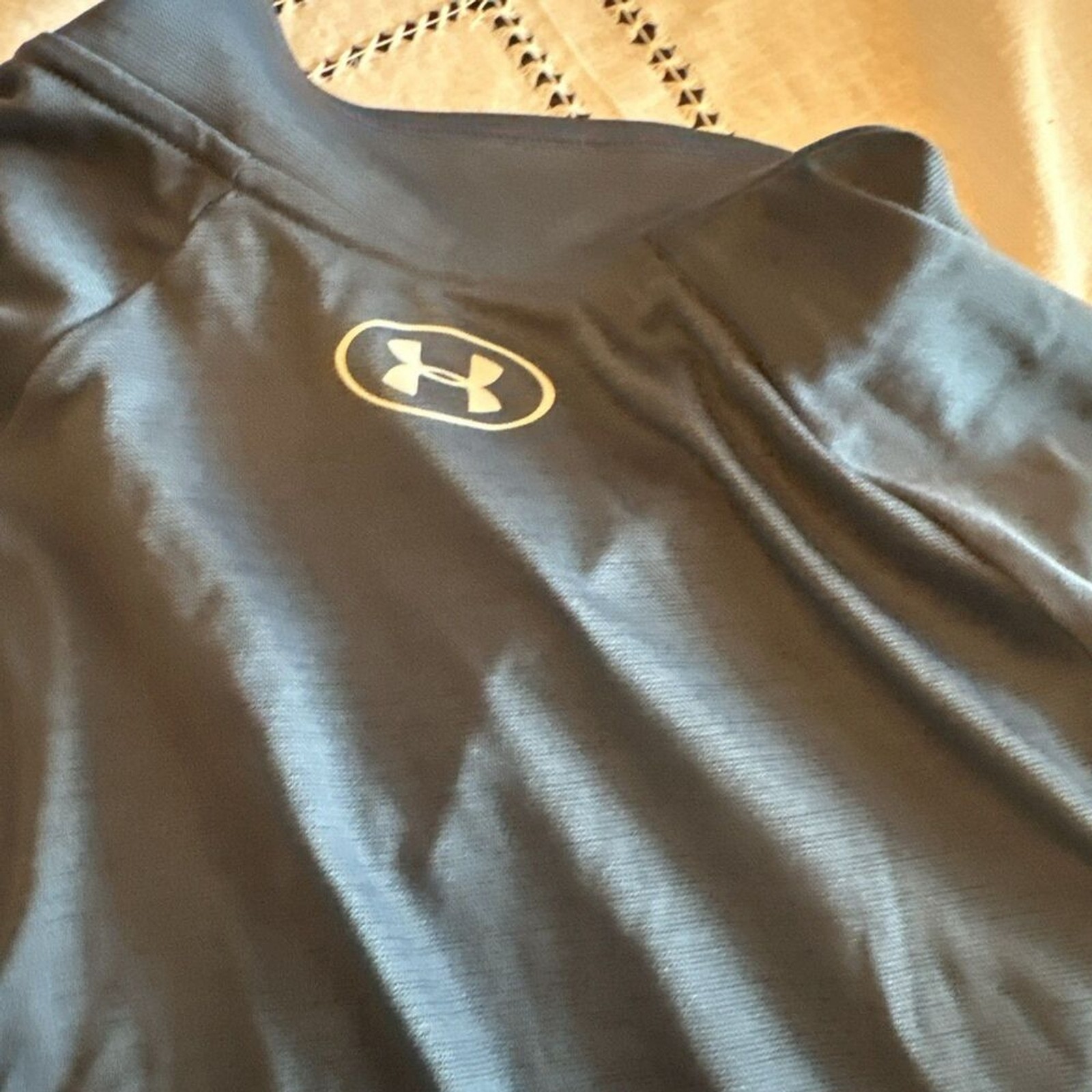 Under Armour Heatgear 1/4 Zip Sweater Men's Large Long Sleeve Stretch Loose Fit gallery