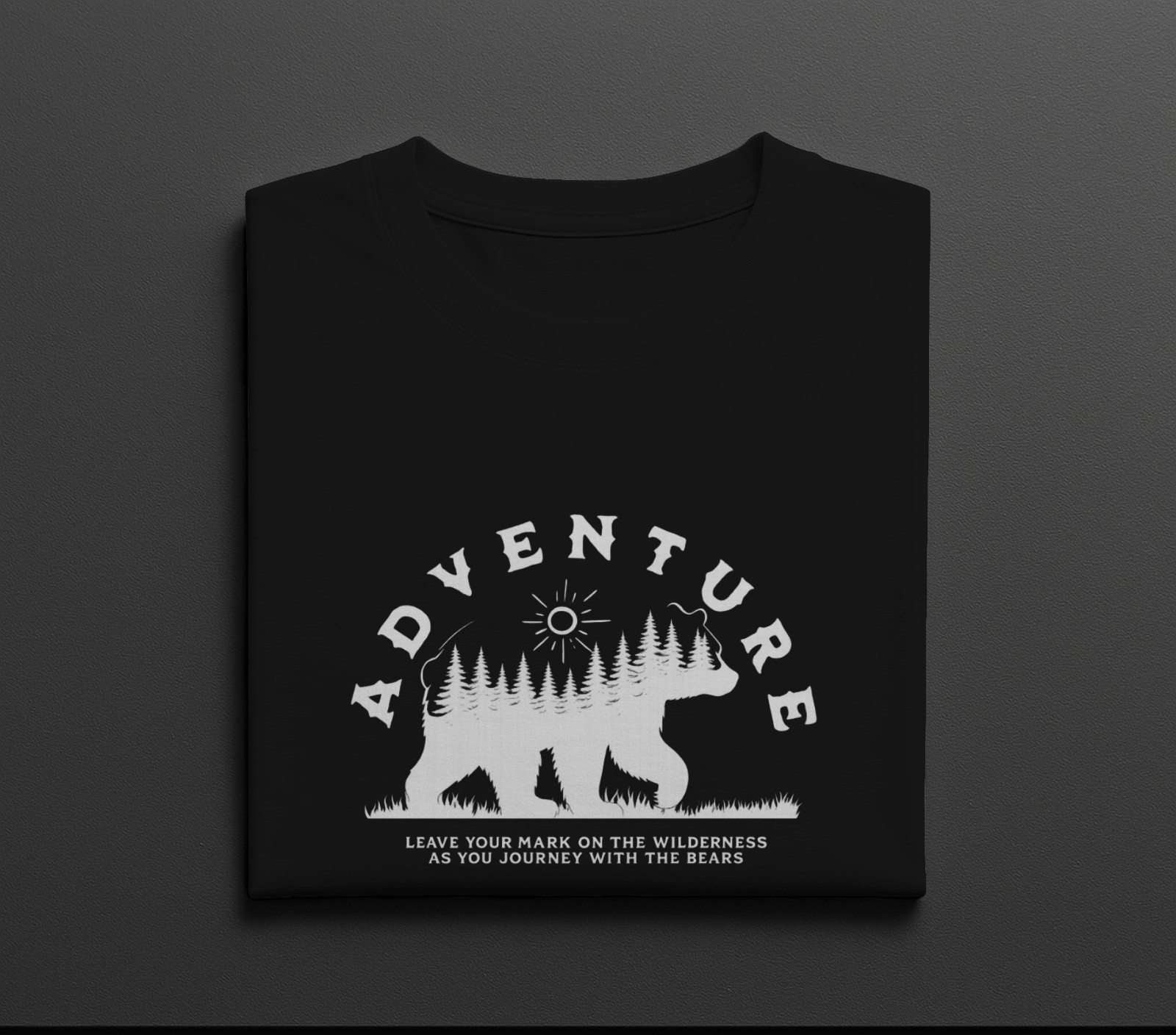 Adventure Bear Wilderness Nature Hiking Camping Outdoor Graphic T-Shirt gallery