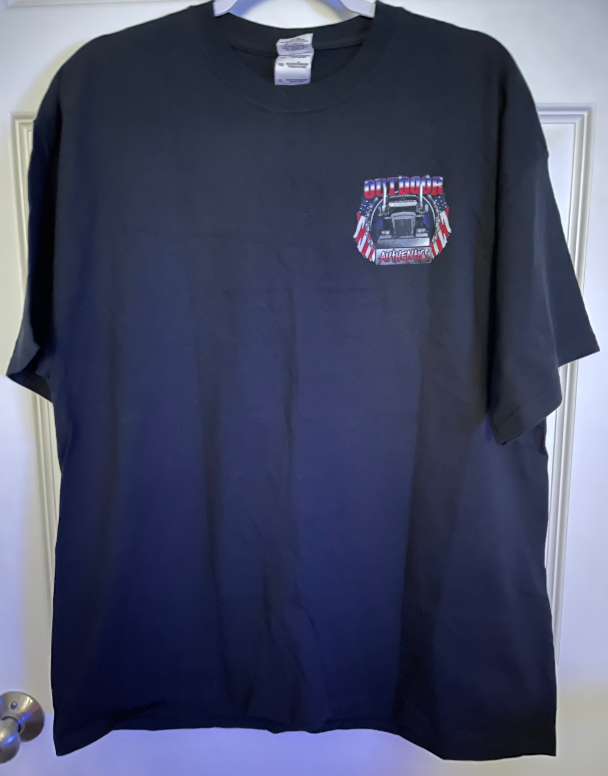 Big Rig Big Trouble" Trucker T-Shirt XL NEW without tags Red white Blue 4th July gallery