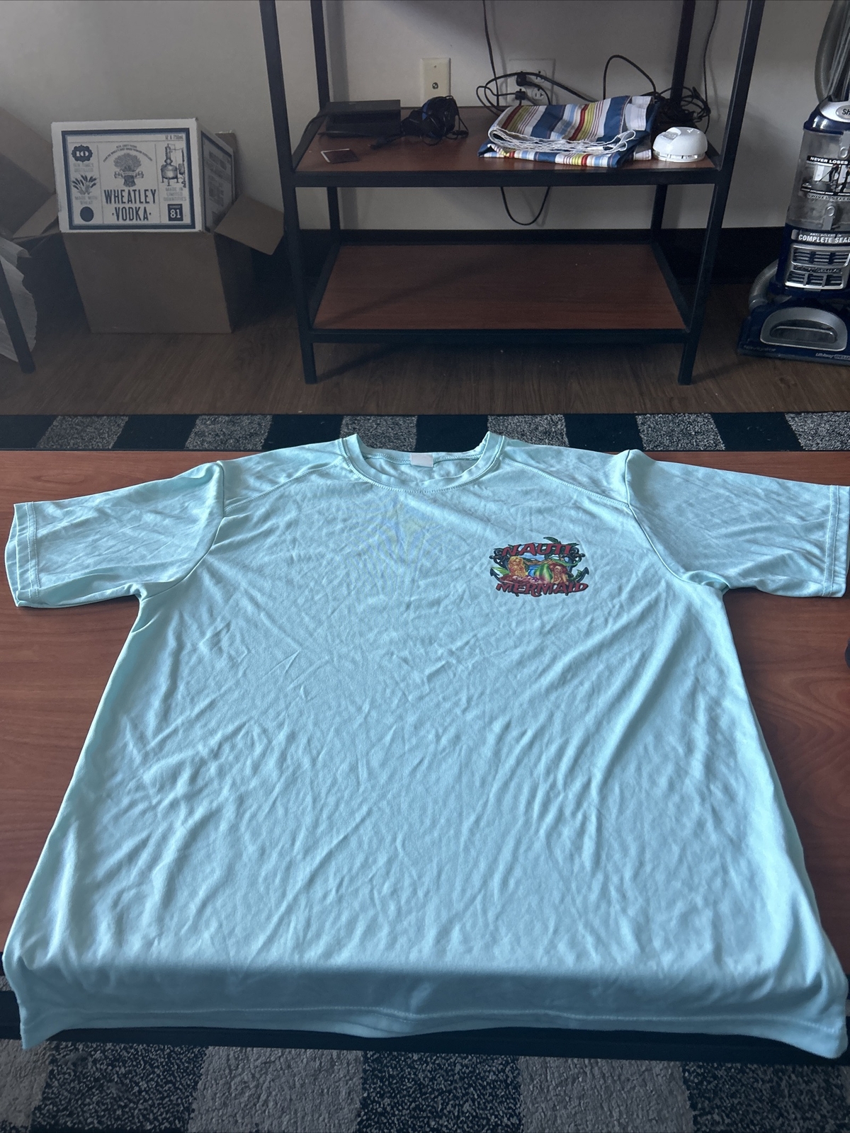 Nauti Mermaid Graphic Tee Shirt Sz L Nautical Dri Fit Blue gallery