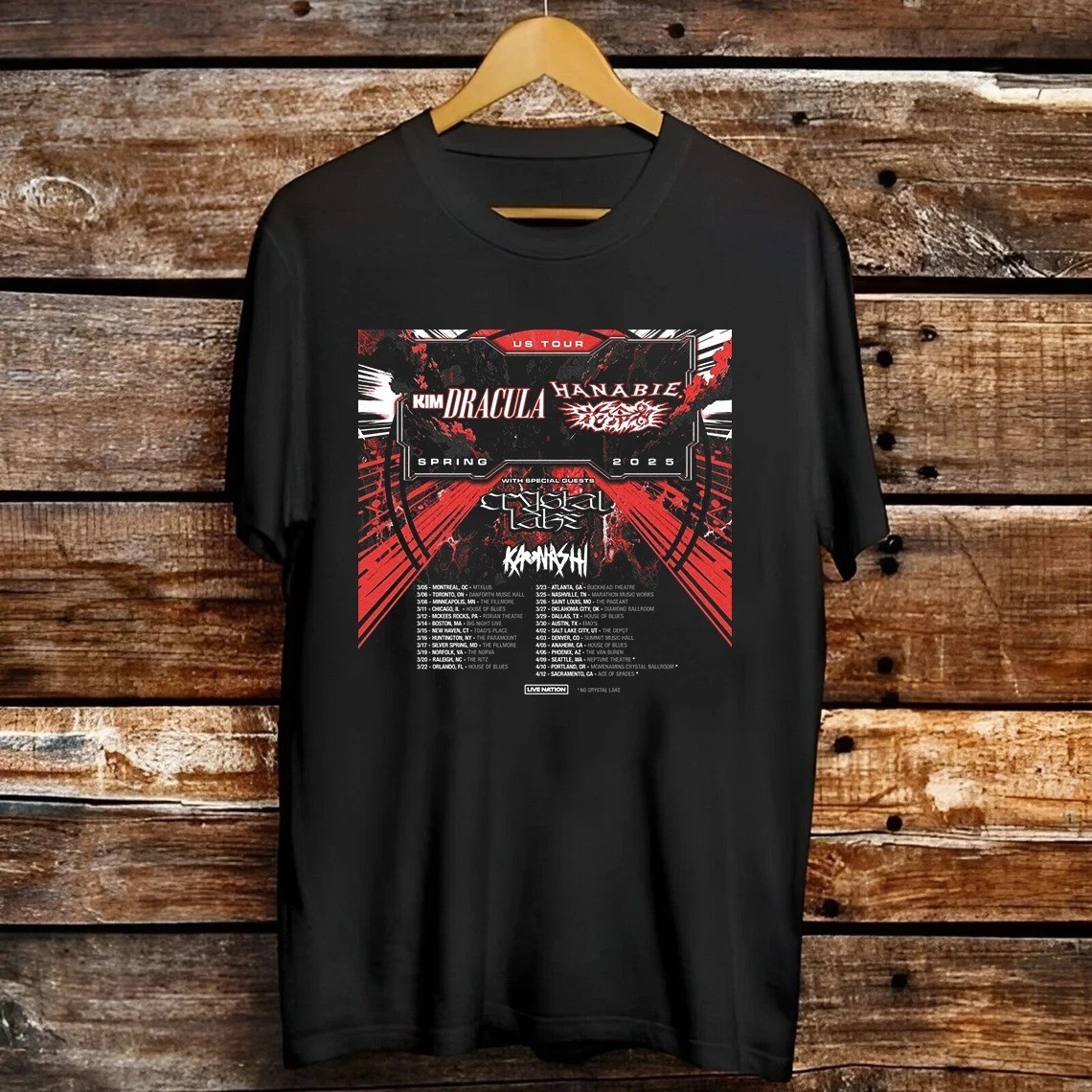 Kim Dracula Hanabie Spring 2025 US Tour T Shirt Full Size S-5XL NI1687 gallery