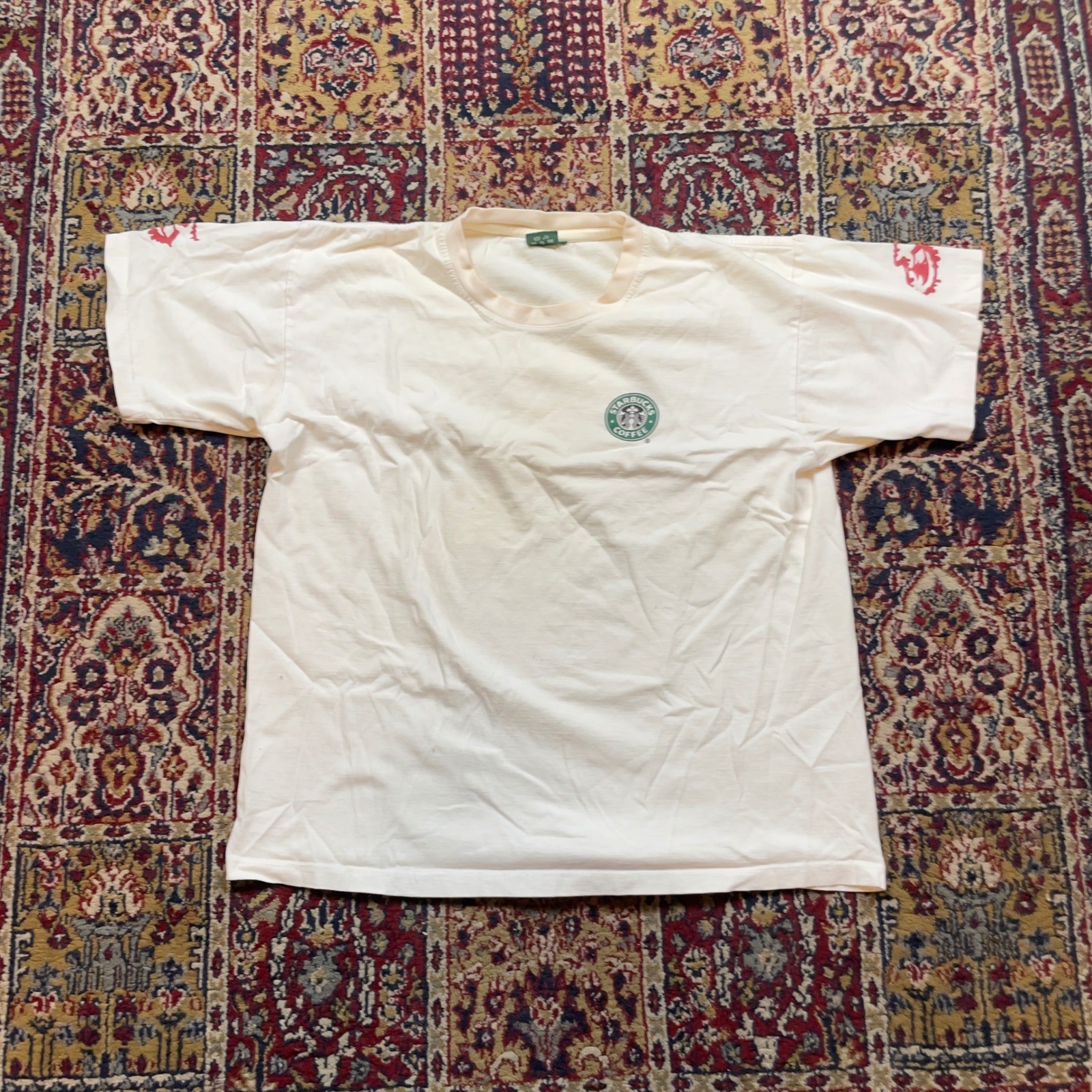 VTG 00s Starbucks Beijing China Dragon T Shirt XL (L) White Coffee Co Limited gallery