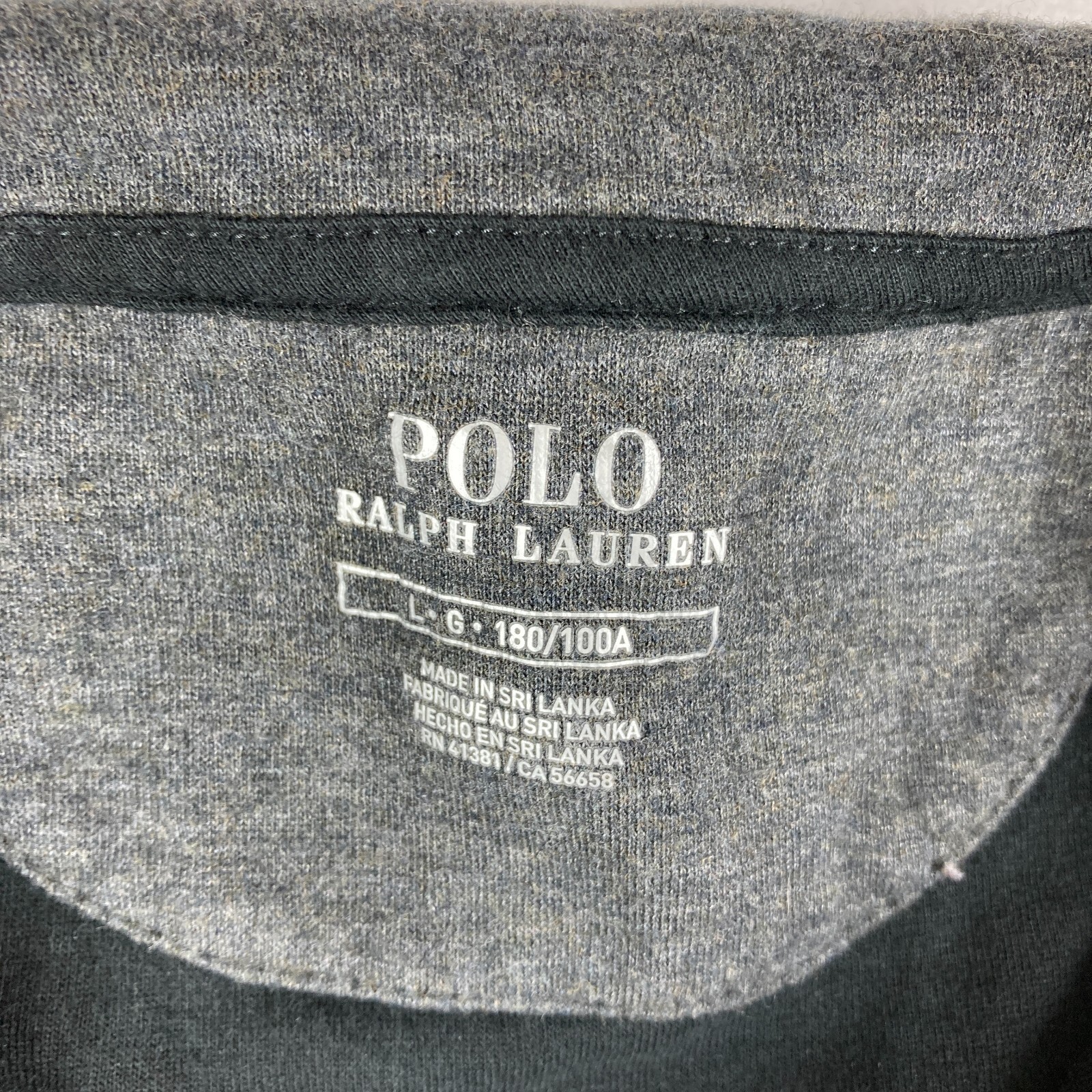 Polo Ralph Lauren Mens Large Black 1/4 Zip Pullover Shirt Gray Pony gallery