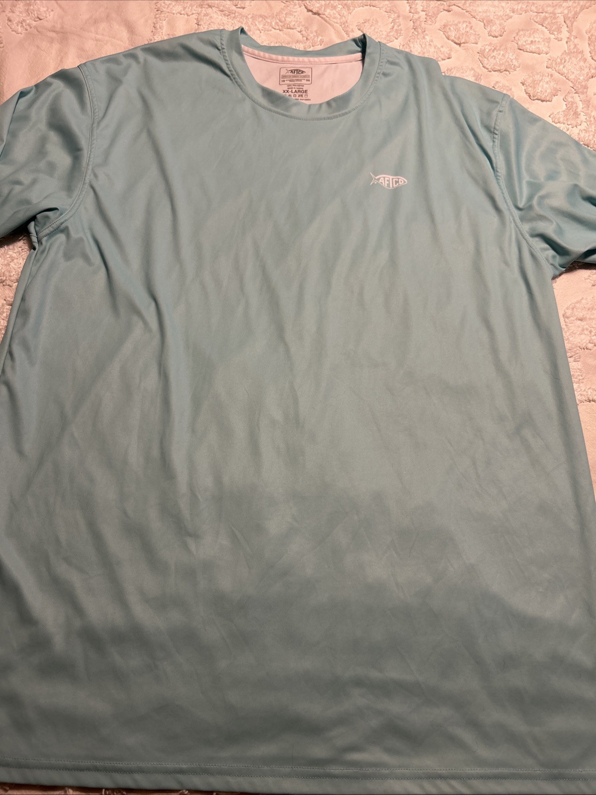 Aftco Shirt Men`s Size 2XL Performance Fishing LS Outdoor Lightweight (STAIN)