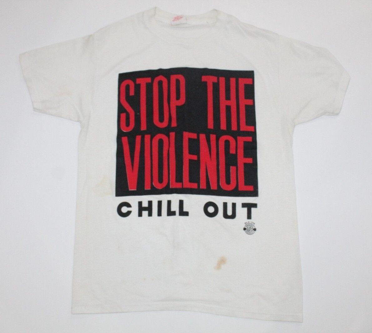 Vintage 1980s Stop The Violence Movement Single Stitch T Shirt Chill Out Large gallery