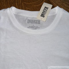 Duluth Trading Co.Men’s 40 Grit L Standard Fit Untucked Length White T-Shirt NWT