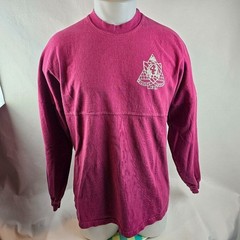 Phi Sigma Sigma T Shirt Womens Medium Red Spirit Jersey Oversized Sorority L/S