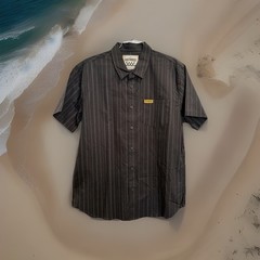 FASTHOUSE MENS LARGE SMS GALLERY SS BUTTON-UP SHIRT VINTAGE BLACK