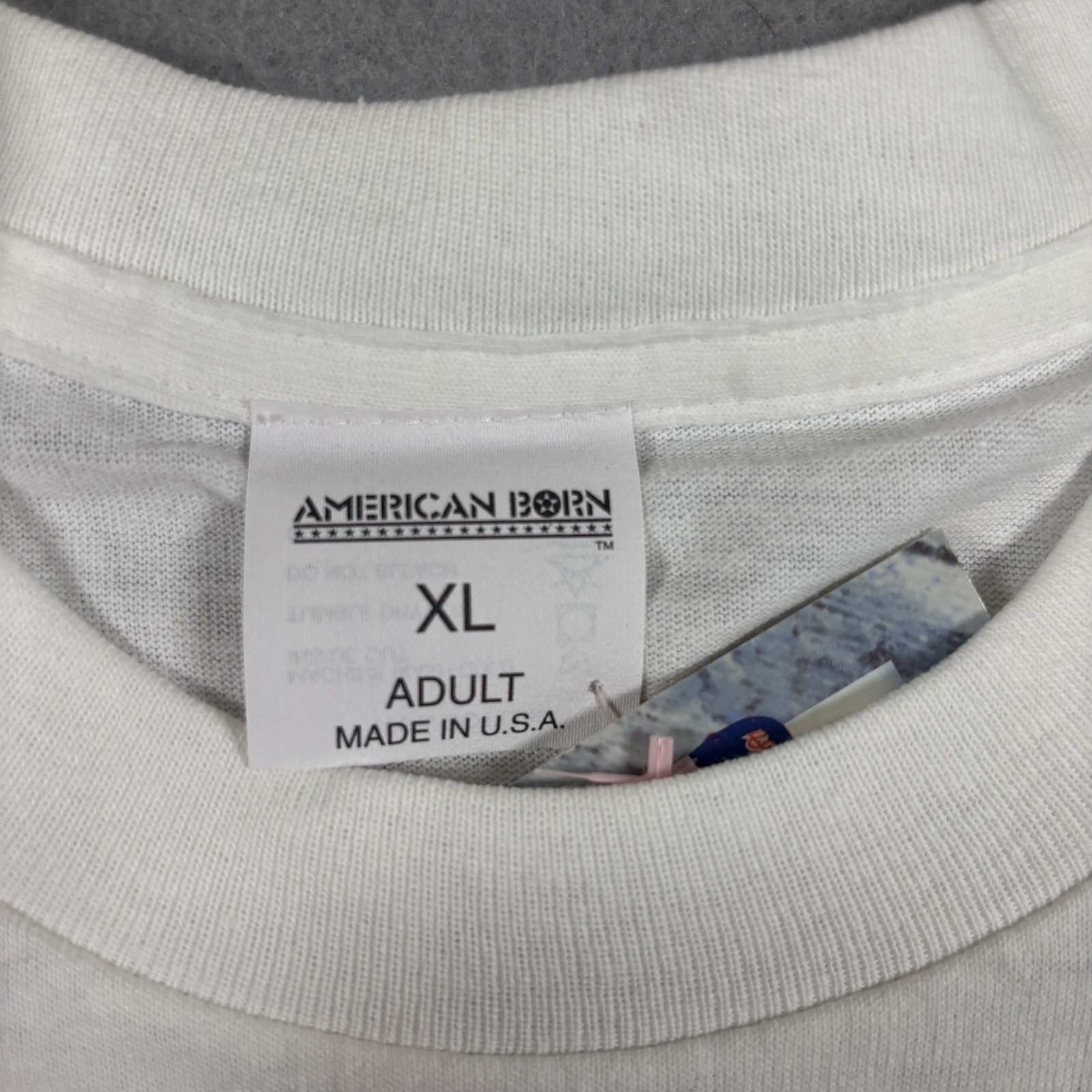 American Born T-Shirt Men's XL White Camel Cigarette Made In USA 100% Cotton gallery