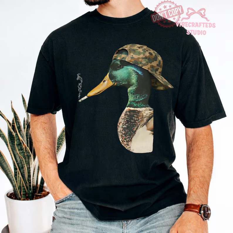 Funny Mallard Duck Unisex Wildlife Bird Animal Lover Comfort Tee