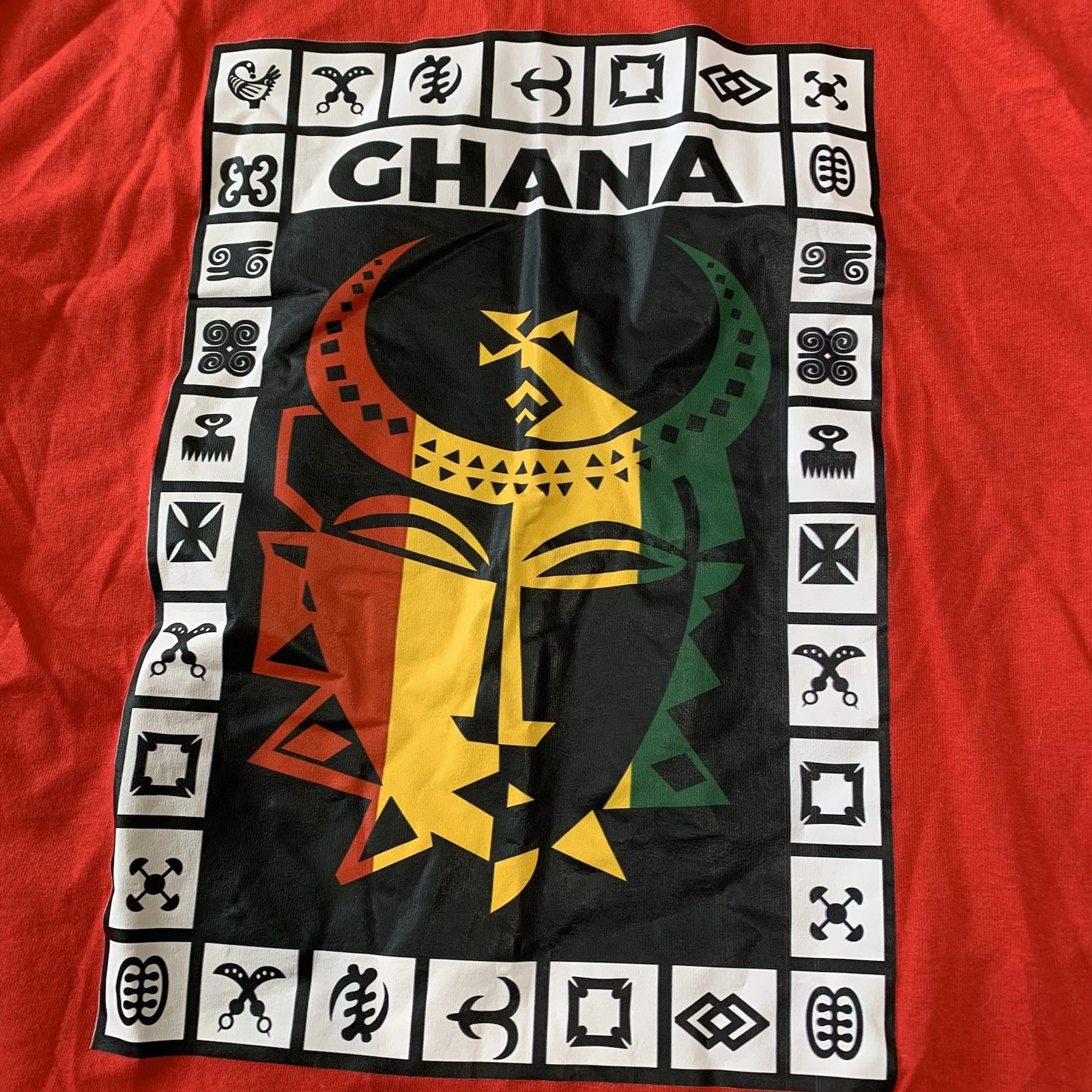 Gildan Mens Ghana Red T-Shirt XL Africa Country gallery