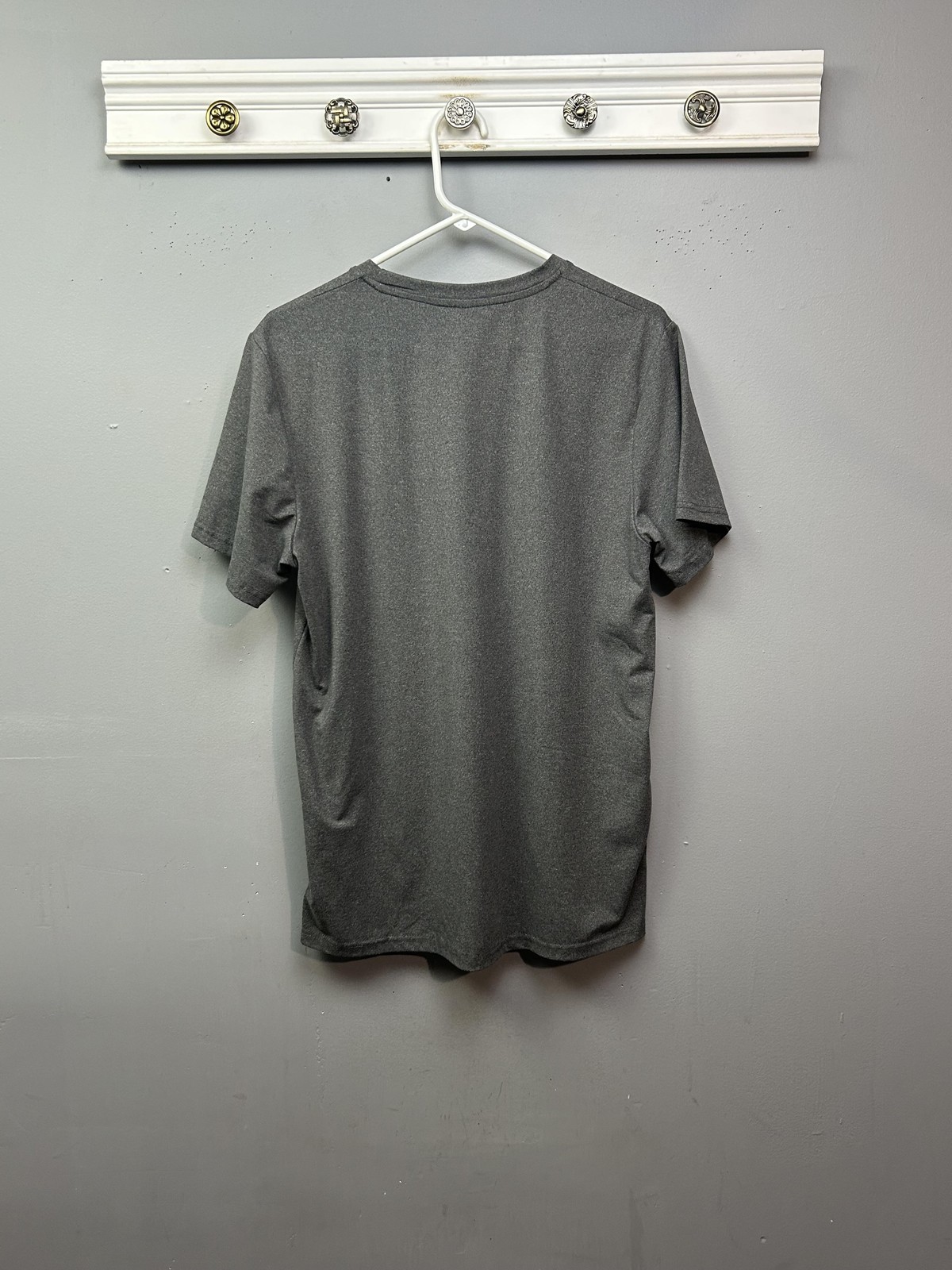 Half Hood Half Holy Shirt Mens Medium Gray Graphic Christian Slogan Tee Crewneck gallery