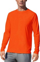 Men’s UPF 50+ Long Sleeve Rash Guard�CQuick Dry Sun Protection Shirt for Running