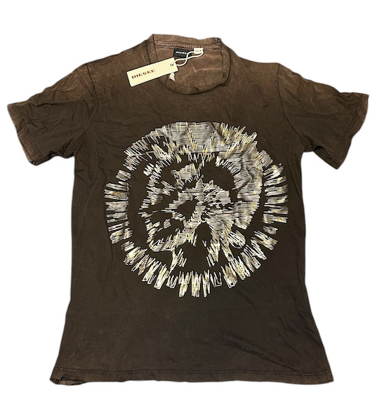 Vintage Y2K $98 DIESEL Brown MIREY Short Sleeve Slim Fit Designer T-shirt NWT gallery