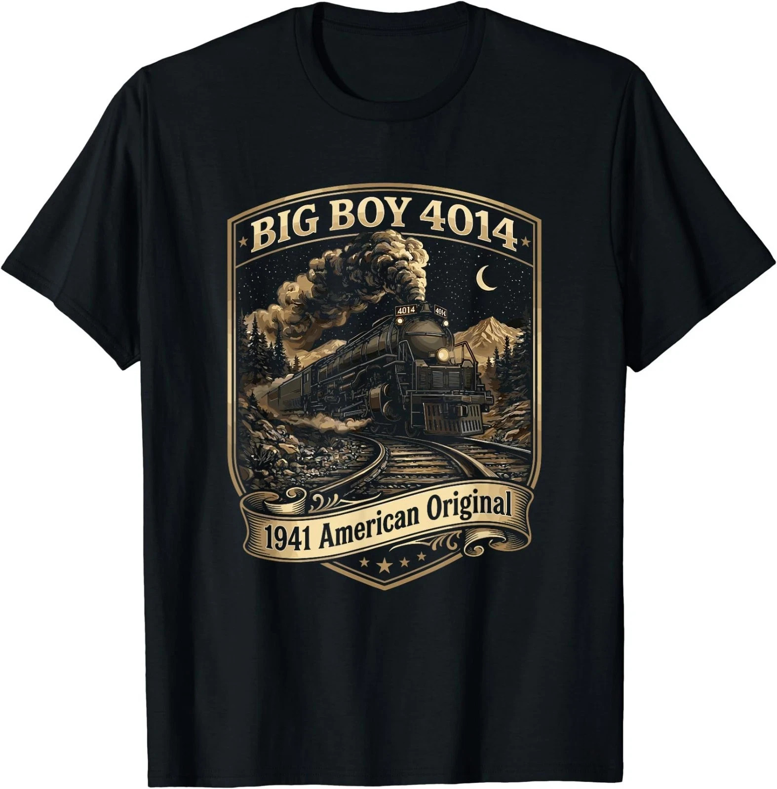 Big Boy 4014 Train Engineer Steam Train Conductor American T-Shirt S-5XL HM1682 gallery