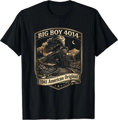 Big Boy 4014 Train Engineer Steam Train Conductor American T-Shirt S-5XL HM1682