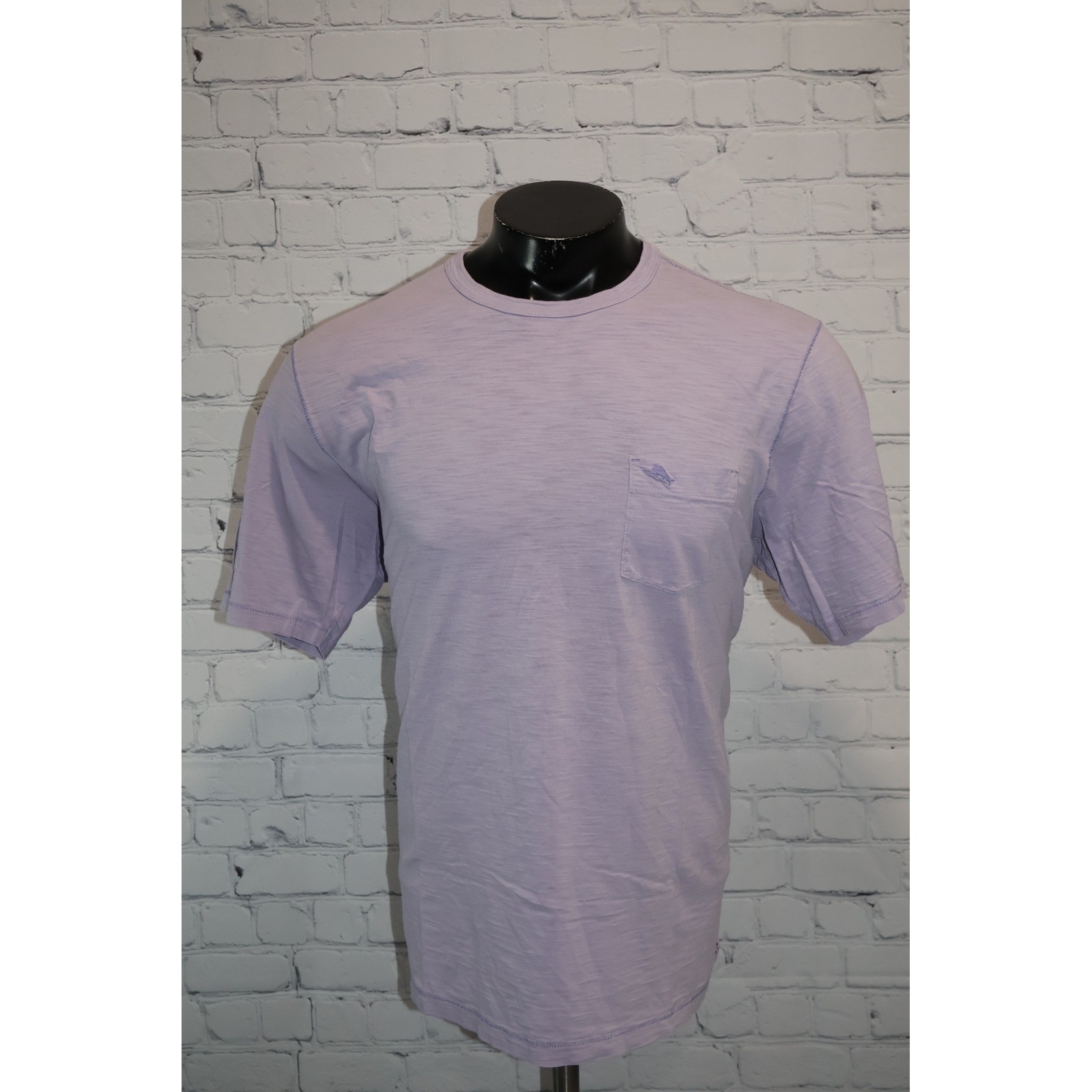 Tommy Bahama T-Shirt Mens Large Purple Pocket Slub Cotton Hawaiian ** gallery