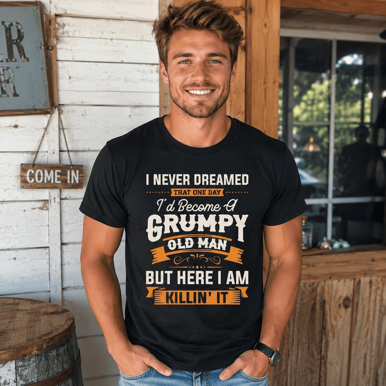 Funny Grumpy Old Man Killin' It T-Shirt | Sarcastic Grandpa Graphic Tee gallery