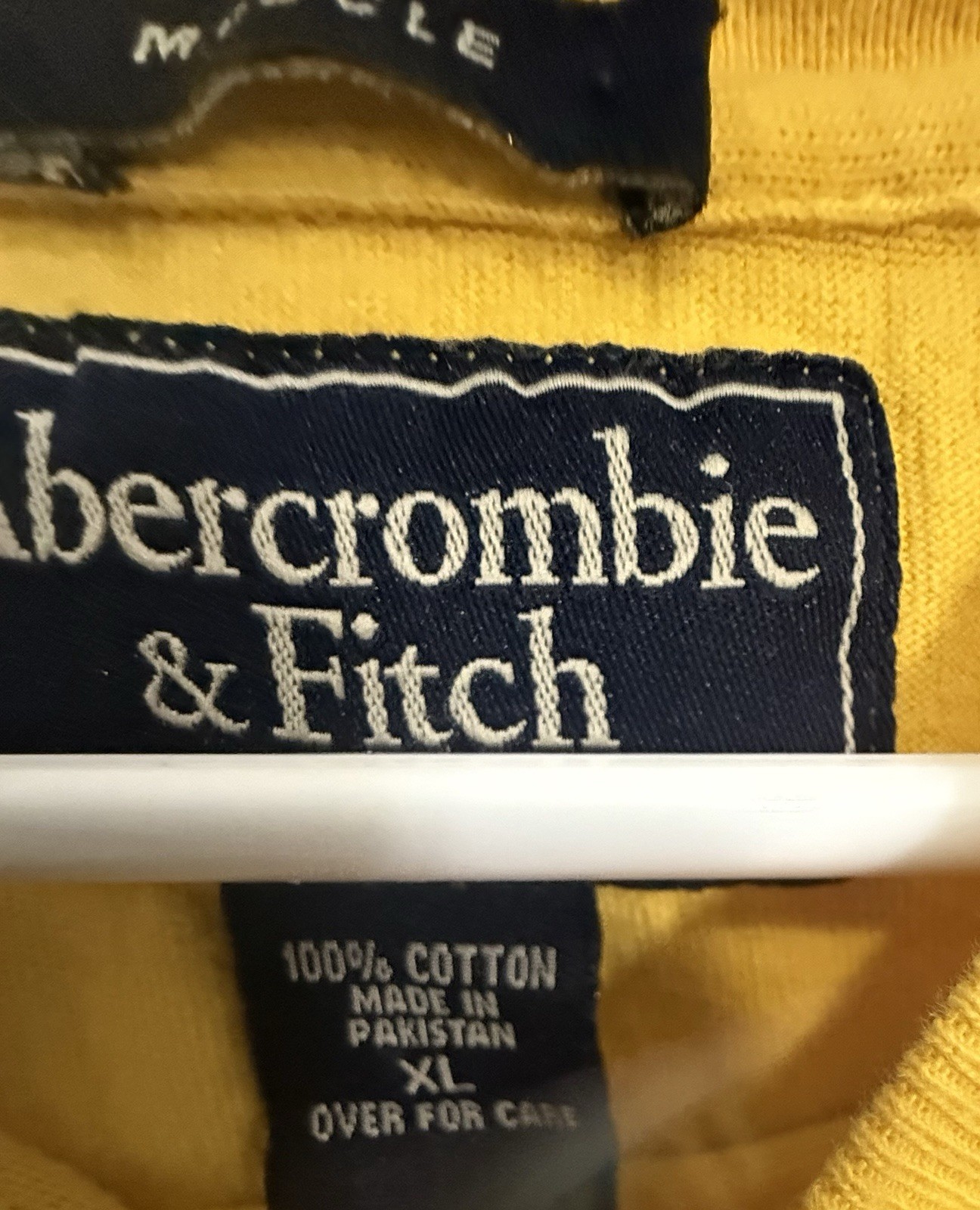Abercrombie Fitch A&F Vintage Y2K (Down N Dirty) Tee Shirt 🥚Yolk Yellow XL🟡🔵 gallery