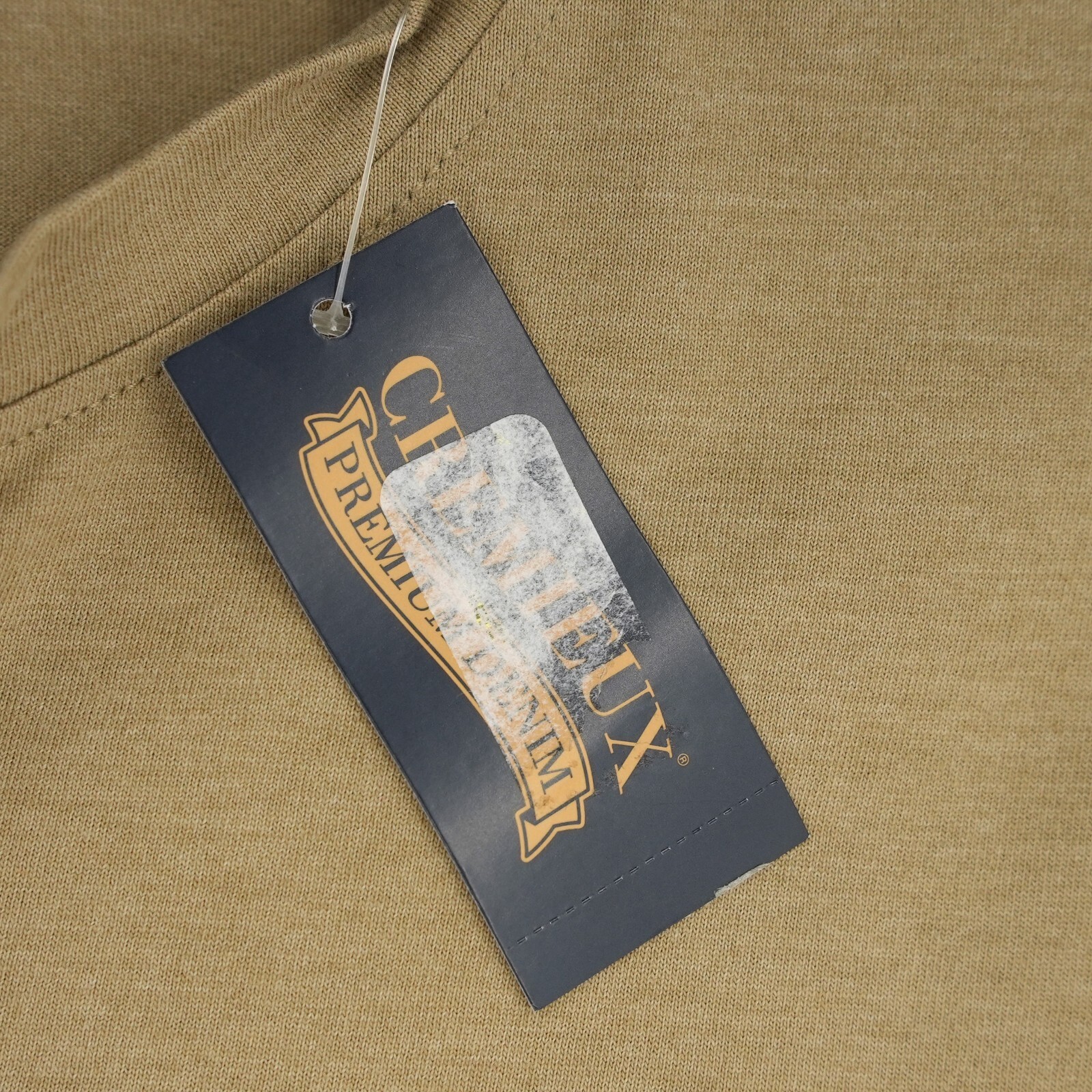 Cremieux Men's Long-Sleeve Shirt Notch Neck XL Tan Solid Tagless NWT gallery
