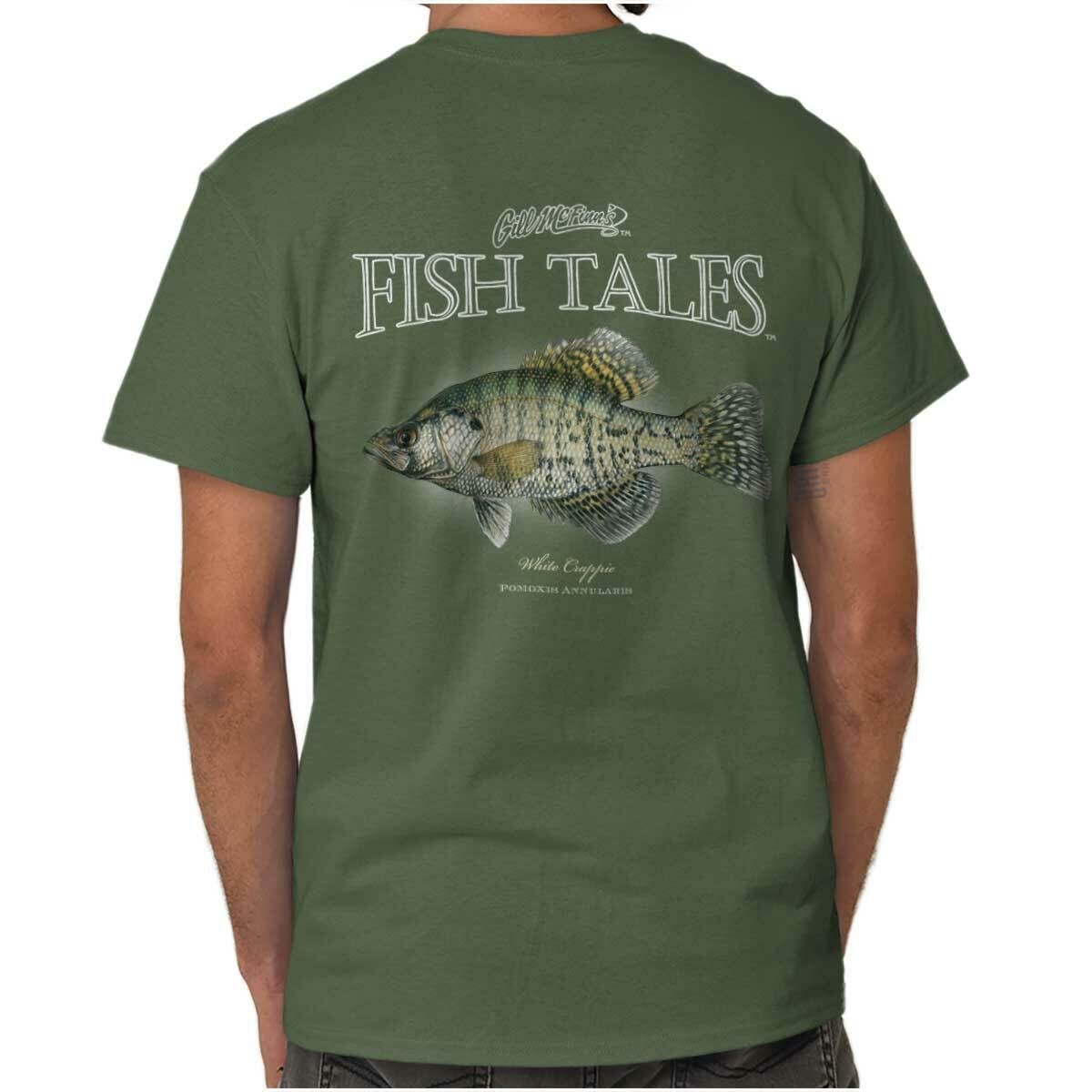 Gill McFinns White Crappie Fishing Trip Gift Womens or Mens Crewneck T Shirt Tee gallery