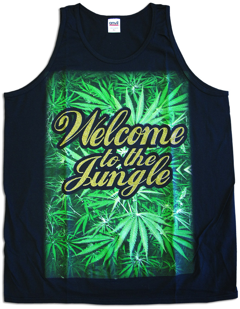 Tank Top Welcome to the Jungle - Screen Printed Graphic Cotton new gallery