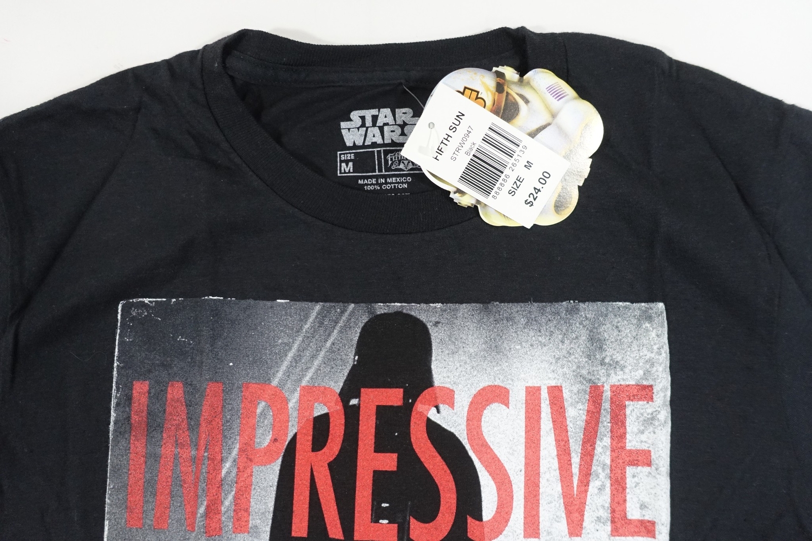 STAR WARS FIFTH SUN BLACK MEDIUM MOST IMPRESSIVE DARTH VADER MOVIE TSHIRT MENS gallery