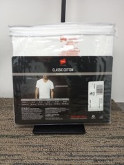 Hanes Platinum Men Small White 5-Pack Tagless Classic V-Neck Undershirt T-Shirt
