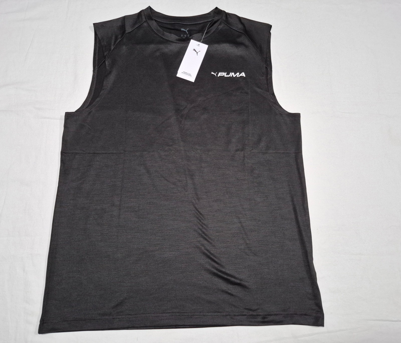 Puma Mens All In Sports Short Sleeve Sports Training Gym Tank Black White