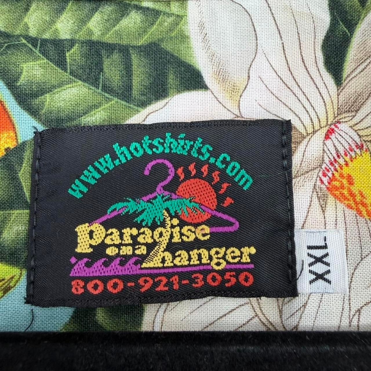Vintage Paradise Hanger Hawaiian Crop Shirt Tropical Floral Fruit Boxy XXL gallery