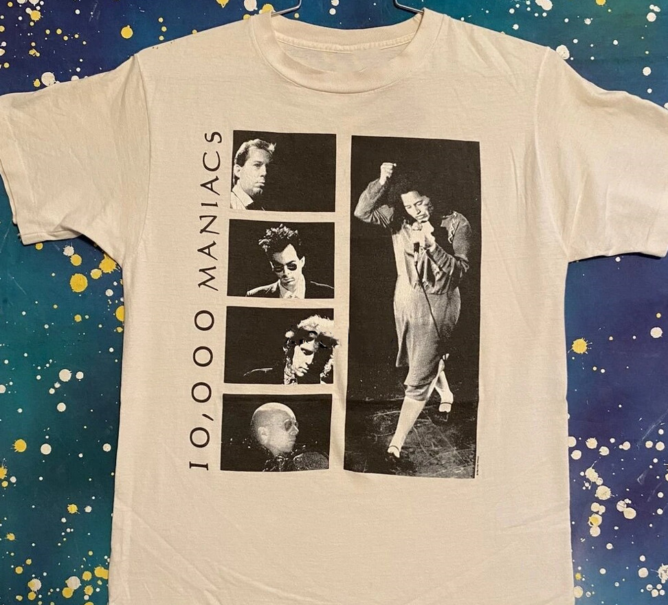 Vtg 10000 Maniacs Band Tour Cotton White Unisex Full Size Shirt TR139 gallery