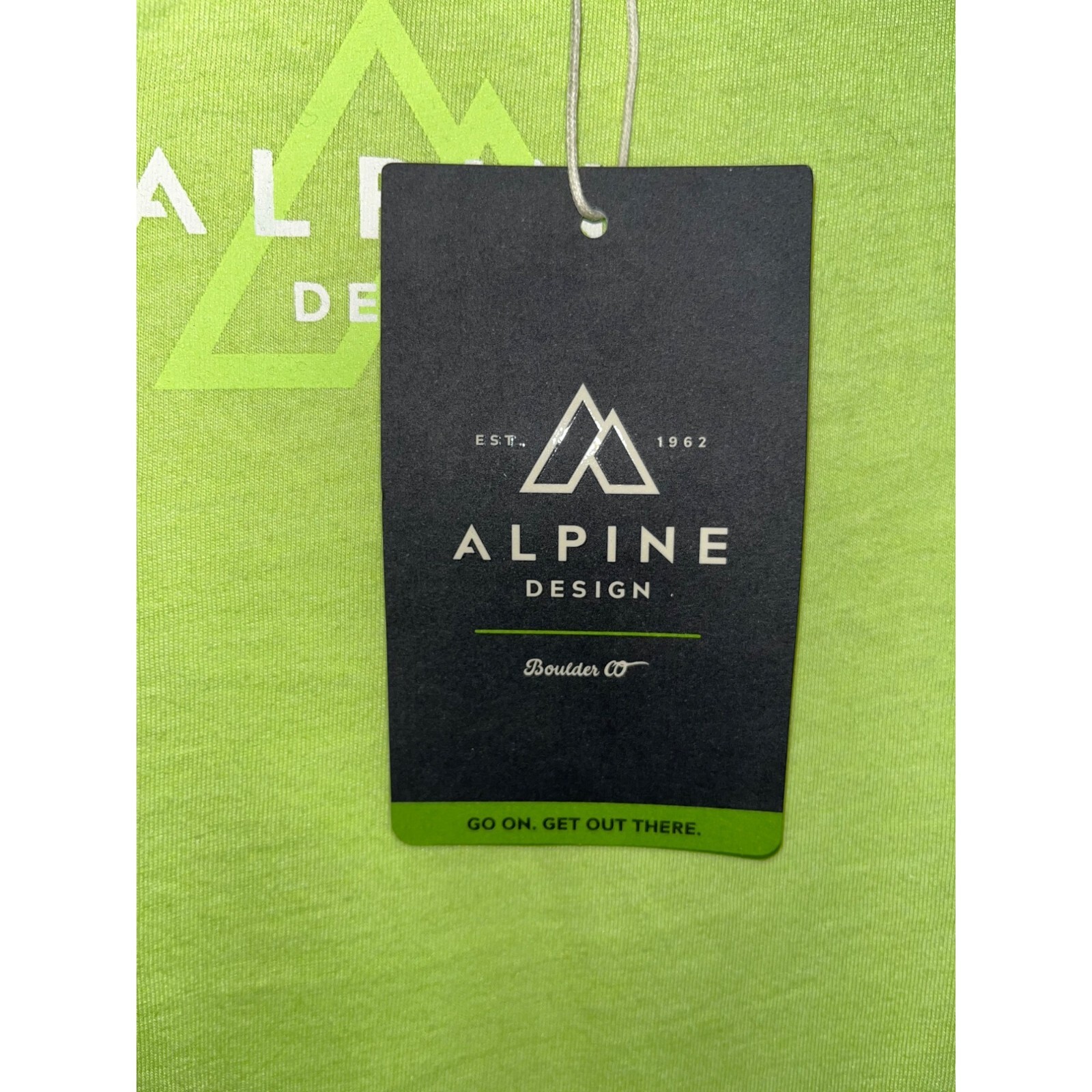 Alpine Design Men's Graphic Tee Lime Green Earth Africa World NWT Large 17008 gallery