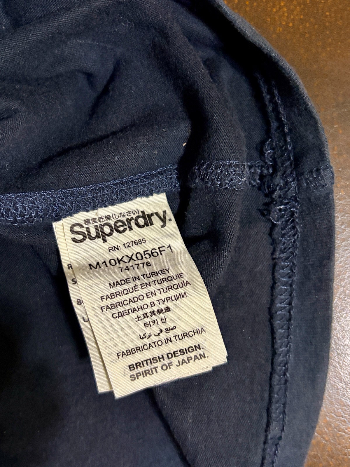 SUPERDRY Men Label Line JPN High Speed Tungsten Grade Graphic T-Shirt Navy Small gallery