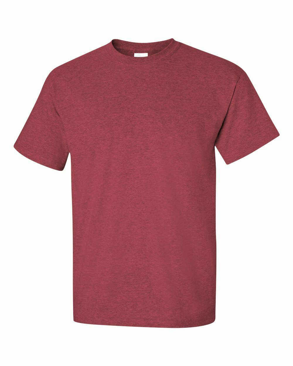 NEW Gildan Men's Ultra Cotton Plain Crew Neck Short Sleeve XL - Heather Cardinal gallery
