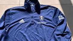 Adidas AEROREADY 1/4 Zip Training Top Men’s L Navy Blue Som United Soccer Jacket