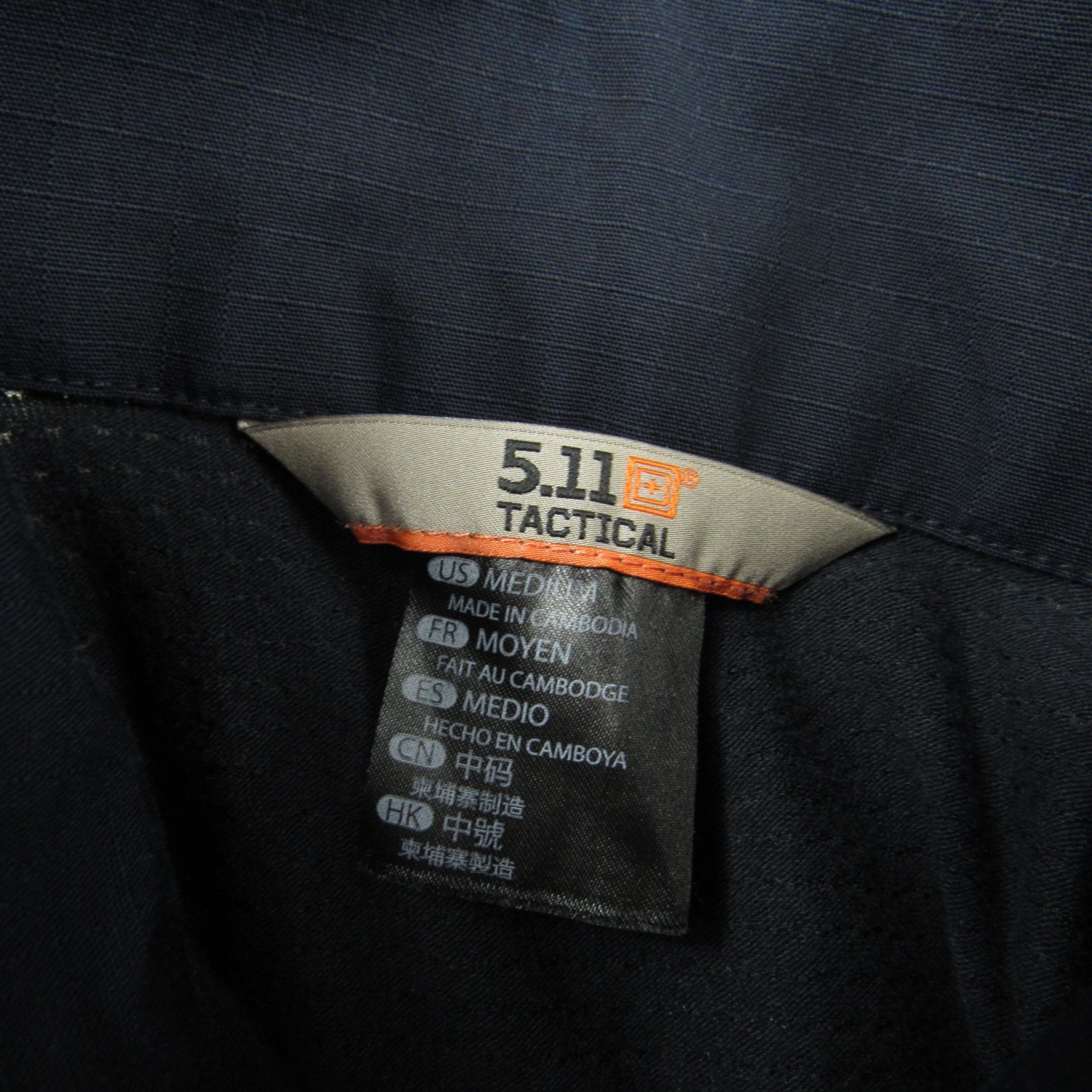 5.11 Tactical Shirt Mens Medium Black Rapid Assault Zip Combat Utility Military gallery