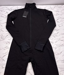 NEW DSQUARED2 Ski Black Zip Jumpsuit Back Logo Made in Italy Size 44 (US XS/S)