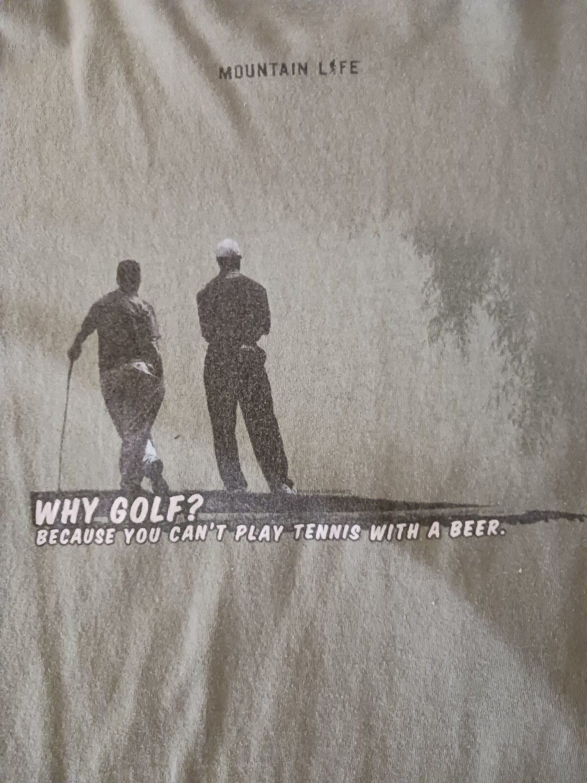 Maui Hawaii Golf T-Shirt"Why Golf? Because you can't play tennis holding a beer" gallery