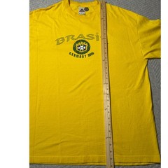2006 World Cup Brasil Tee CBF Crest Germany Vintage Soccer tee Shirt Size XL