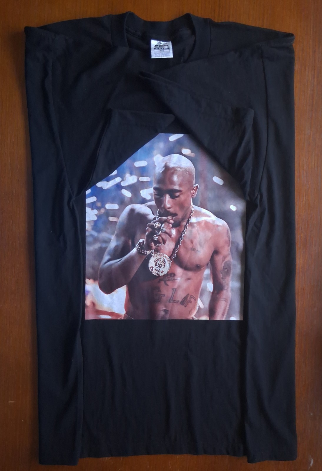 Vintage Y2K Tupac Shakur 3XL Pro Athletic Heavy Cotton T-Shirt, 2Pac Video Shoot gallery