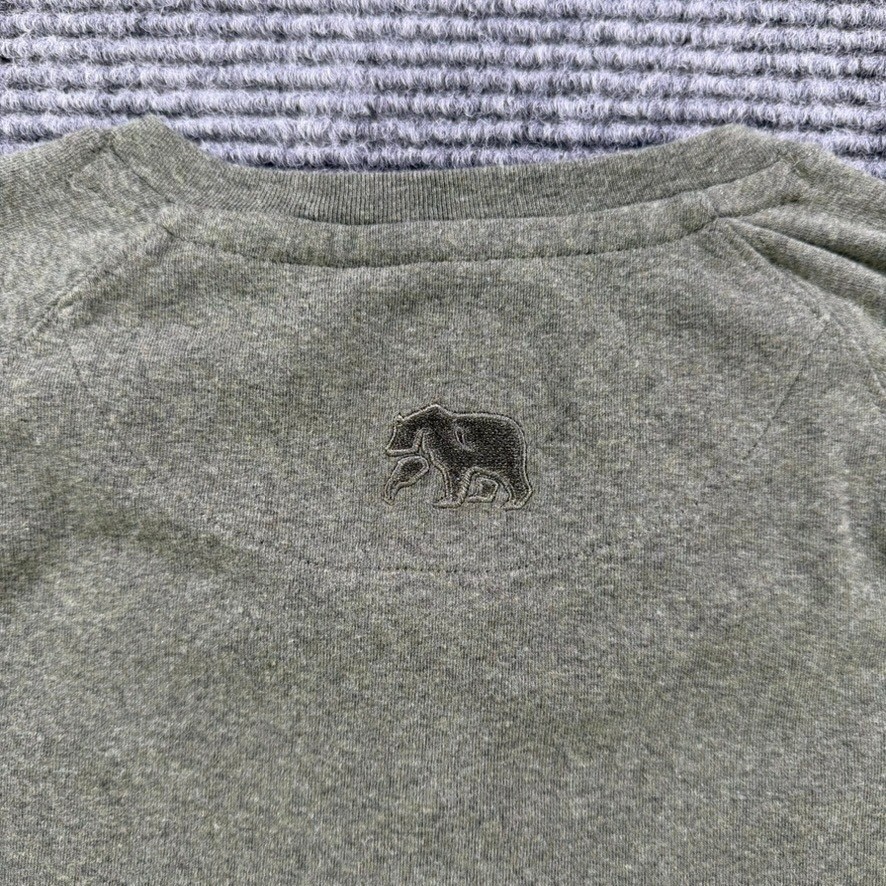 The Normal Brand Mens Large Olive Green Long Sleeve Raglan Henley Shirt Casual gallery