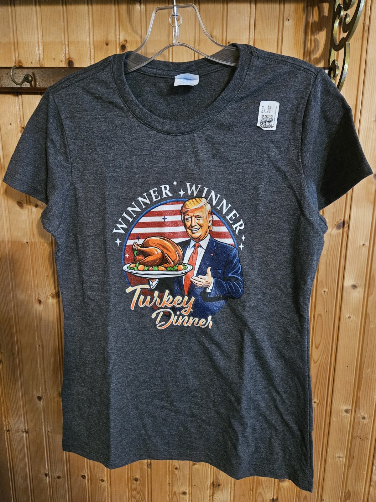 Pres Trump T Shirt Sz Sm Short Slv Winner Winner Turkey Dinner New NT 13912☆