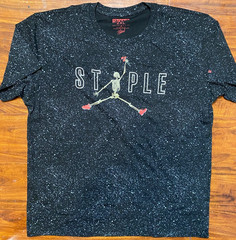 Staple Pigeon AIR JORDAN Parody Til Death 2 Sided Splatter Skeleton SZ 2XL-NWOT