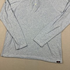 Faherty Shirt Men Medium Blue Heather Henley Long Sleeve Cloud Cotton Top M