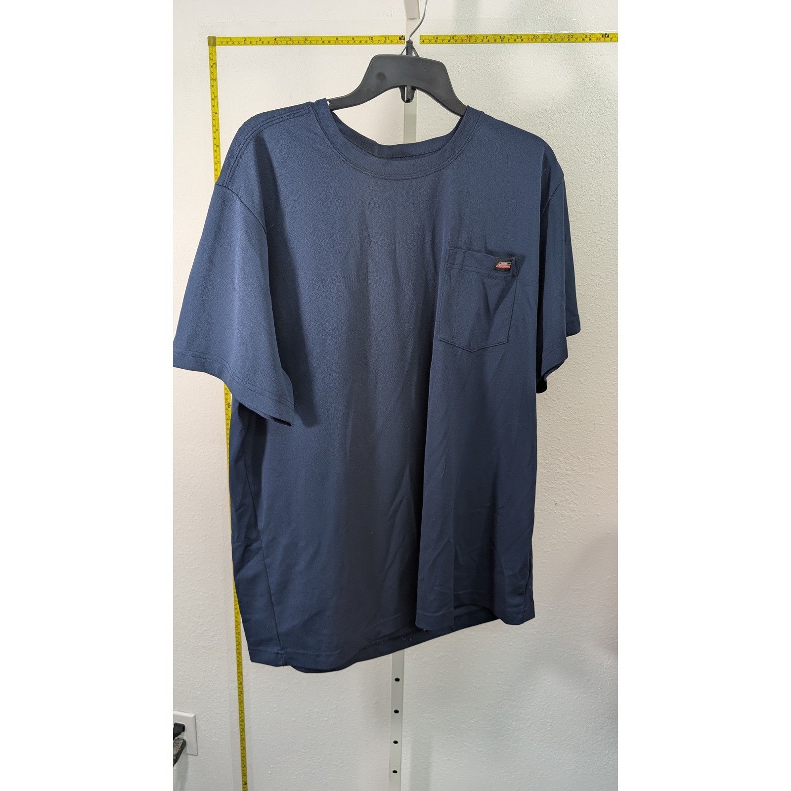 Genuine Dickies Men XL Navy Blue Short Sleeve Performance Wicking Pocket T-Shirt