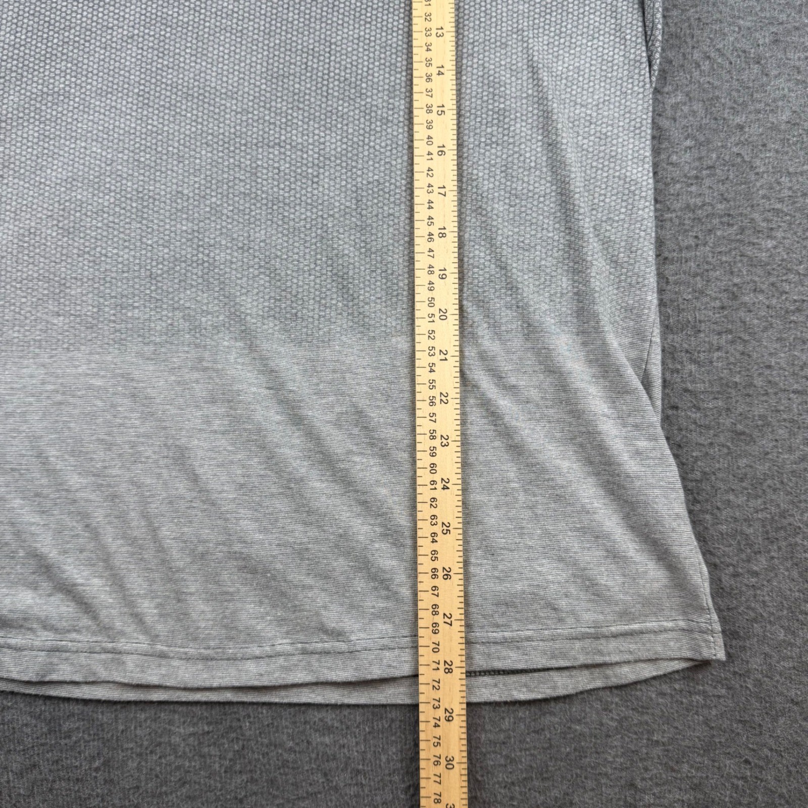 Knit Heritage Henley Shirt Men's Large Grey Textured Short Sleeve Pocket Tee gallery