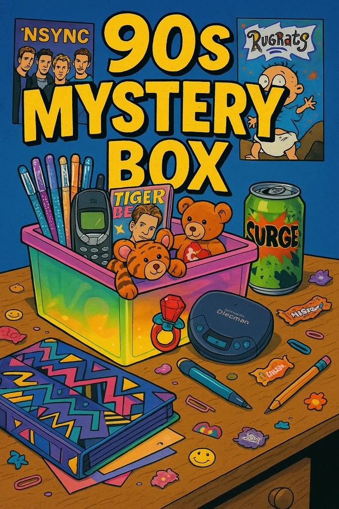 Mystery Box 90s Retro Vintage Throwback Nostalgic Items Select Boy or Girl Gift